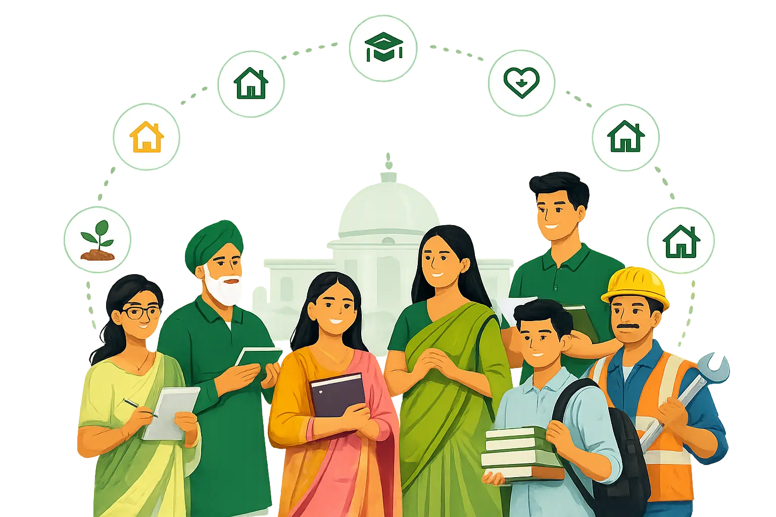 Citizens from different walks of life benefiting from government schemes